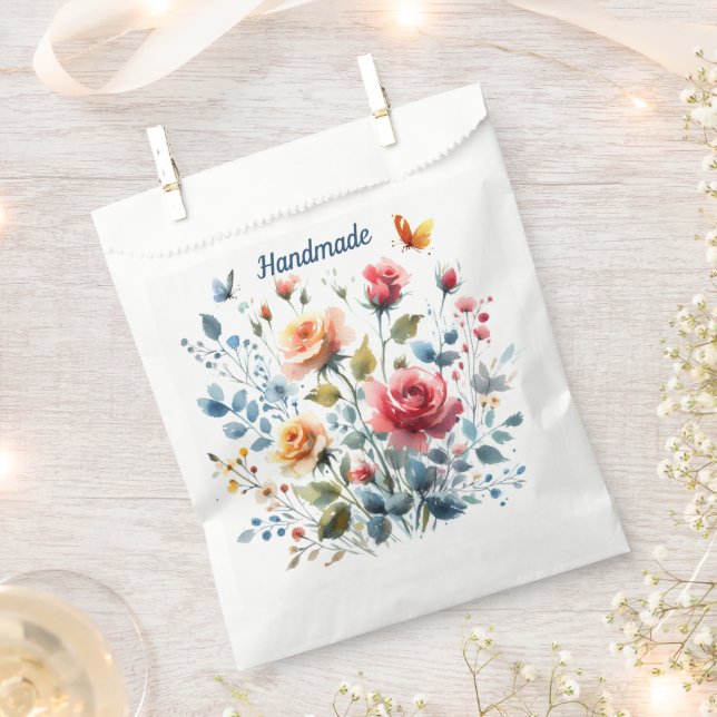 Blume für Bag Watercolor Geschenktütchen (Ausgeschnitten)