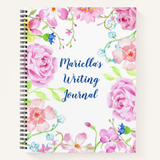 Blume für benutzerdefinierte Aquarellbilder Notizbuch