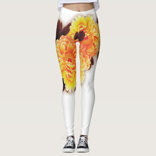 Blume für benutzerdefinierte Leggings (Vorderseite)
