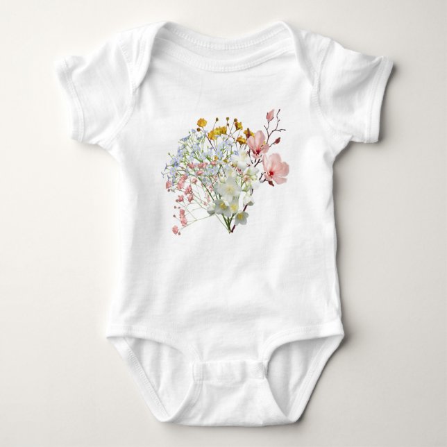 Blume für Bodysuit Baby Strampler (Vorderseite)