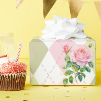 Blume für botanische Rose Geschenkpapier