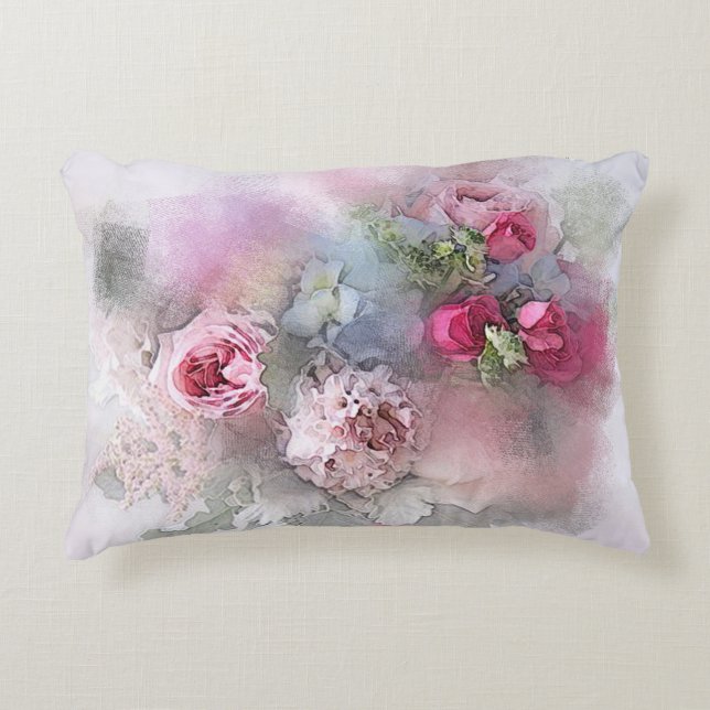 Blume für Bouquet-Rose Dekokissen (Vorderseite)