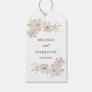 Blume für Creme und Wasserfarben Geschenkanhänger