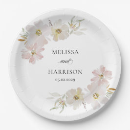 Blume für Creme und Wasserfarben Pappteller