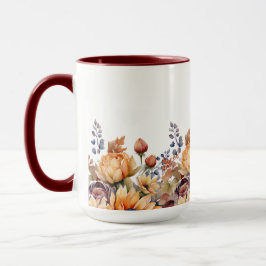 Blume für den Fall von Erntedank-Wasserfarbe Tasse