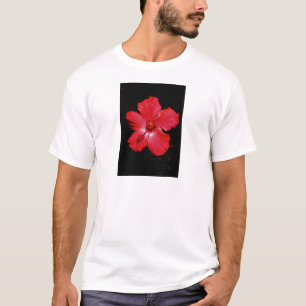 Blume für den roten Hibiskus in Rot T-Shirt