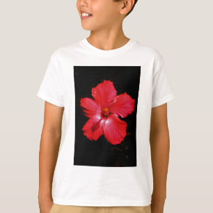 Blume für den roten Hibiskus in Rot T-Shirt