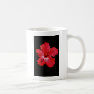Blume für den roten Hibiskus in Rot Tasse