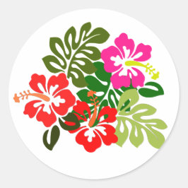 Blume für den Tag der Einreise nach Hawaii - Hawai Runder Aufkleber