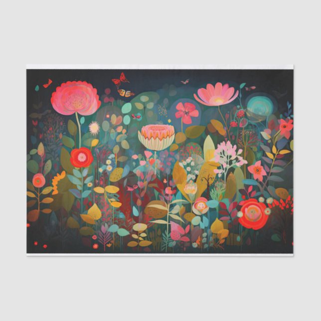 Blume für die Abstrakte Malerei Seidenpapier (Vorderseite)