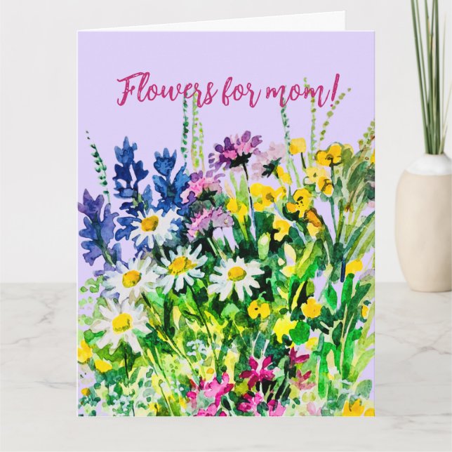 Blume für die beste Mutter! Karte (Vorderseite)