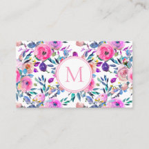 Blume für die Farbe Rosa Monogramm