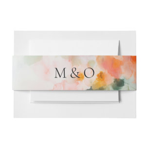 Blume für die Hochzeit von Monogram Einladungsbanderole