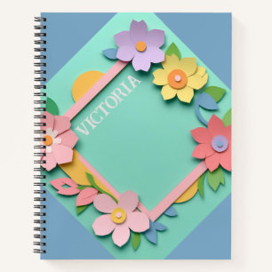 Blume für die Papierausschnitt Notizbuch