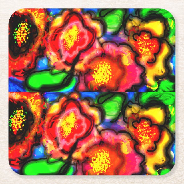 Blume für die Tellerpfeife der Tasse im Sommer Rechteckiger Pappuntersetzer (Vorderseite)