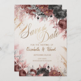 Blume für die Wasserfarbe im Herbst Save the Date