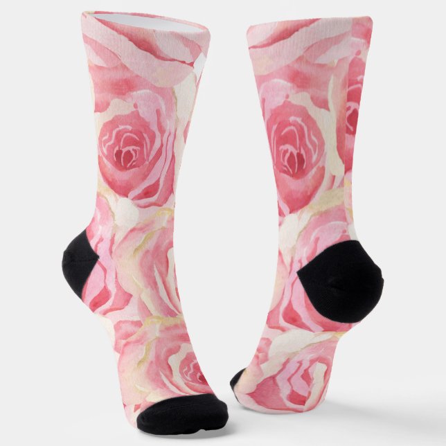 Blume für die Wasserfarbe im Herbst Socken (Gewinkelt)