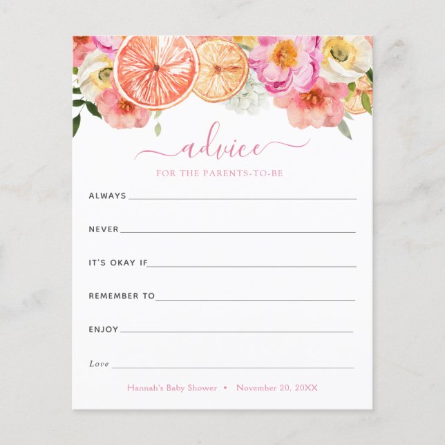 Blume für die zu erbringenden Eltern: Pink Citrus (Vorderseite)