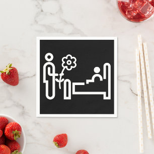 Blume für ein Patientenpapier Napkins Serviette