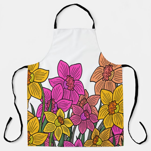 Blume für farbenfrohe Kleidung Schürze (Vorderseite)