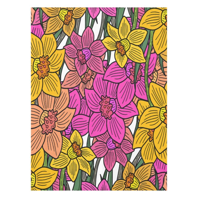 Blume für farbenfrohe Kleidung Tischdecke (Vorderseite)