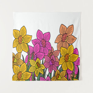 Blume für farbenfrohe Kleidung Wandteppich