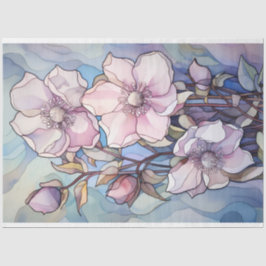 Blume für festgehaltenes Glas Seidenpapier