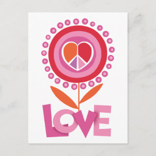 Blume für Frieden und LIEBE Postkarte