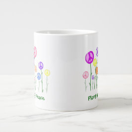 Blume für Friedenszeichen Jumbo-Tasse