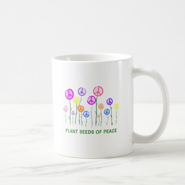 Blume für Friedenszeichen Kaffeetasse (Rechts)