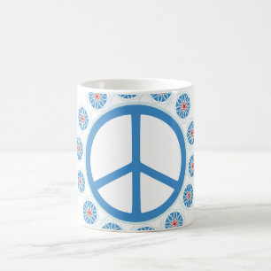 Blume für Friedenszeichen Kaffeetasse