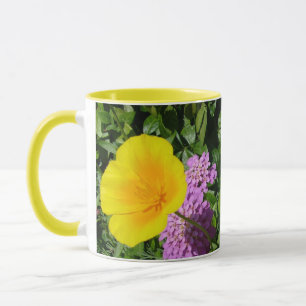 Blume für gelbe Stiefmütterchen Tasse