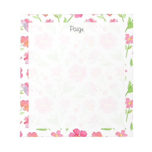 Blume für gemischte Wasserfarben 2 Notizblock (Vorderseite)