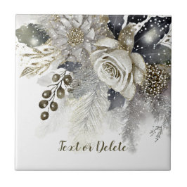 Blume für goldene Rosen Fliese