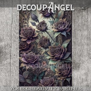 Blume für Gothic Angels #1 - Decoupage - Seidenpapier