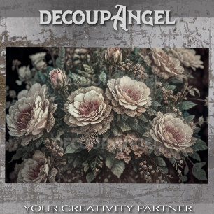 Blume für Gotische Engel #4 - Decoupage - Seidenpapier