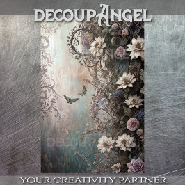 Blume für Gotische Engel #6 - Decoupage - Seidenpapier