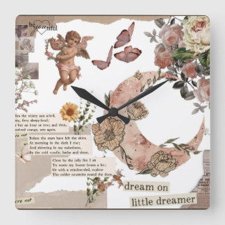 Blume für Grafik zitiert jornal angel T - Shirt Quadratische Wanduhr