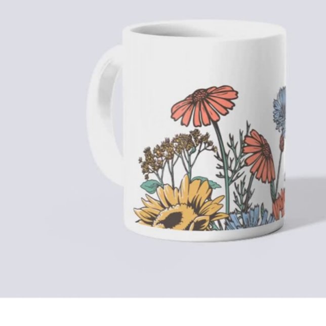 BLUME FÜR GRAMME Blues/ Yellows Personalisieren Kaffeetasse (Von Creator hochgeladen)