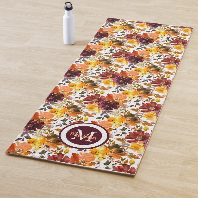 Blume für Herbstfarben Yogamatte (Beispiel)