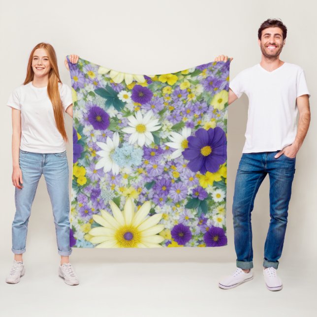 Blume für hübsche Hütte Fleecedecke (Beispiel)