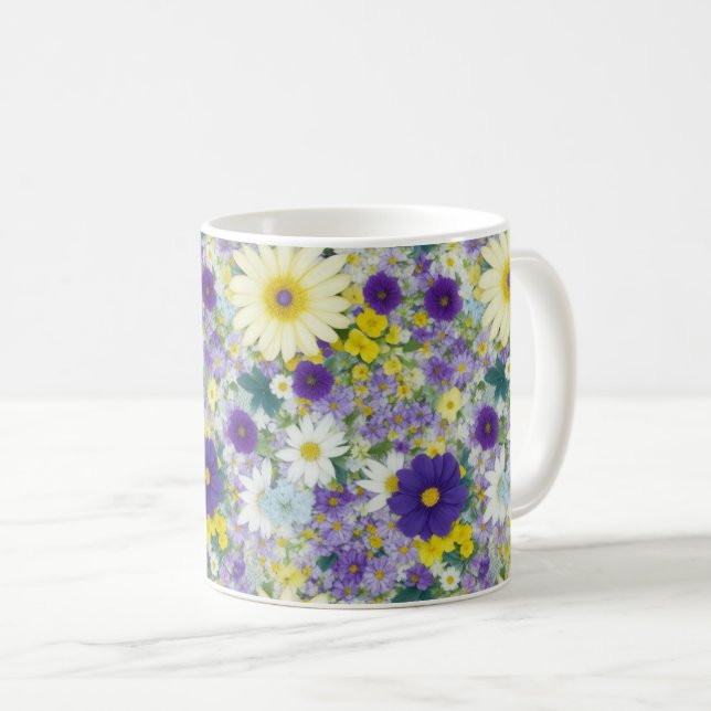 Blume für hübsche Hütte Kaffeetasse (VorderseiteRechts)
