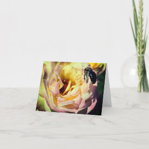 Blume für Hummeln und Rose Dankeskarte