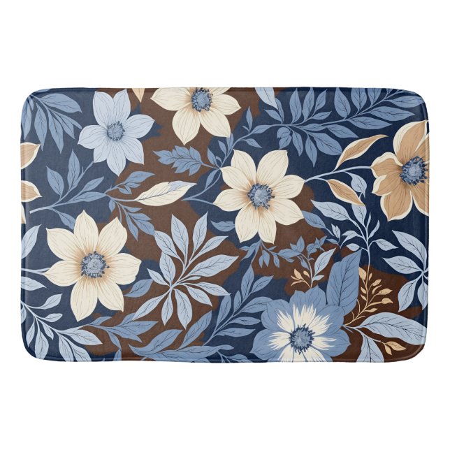 Blume für Ihre Blues Badematte (Vorderseite)