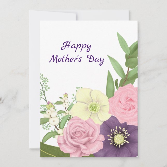 Blume für Ihre Pauschalreise Feiertagskarte (Vorderseite)