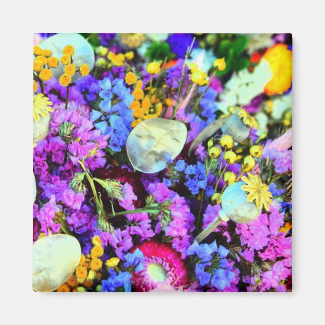 Blume für Ihren Kühlschrank farbenfroh blumengesch Magnet (Vorne)