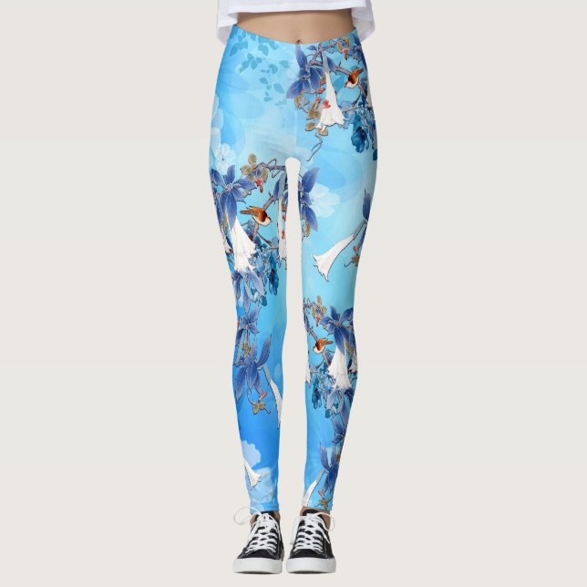 Blume für illustrierte Wasserfarben Leggings (Vorderseite)