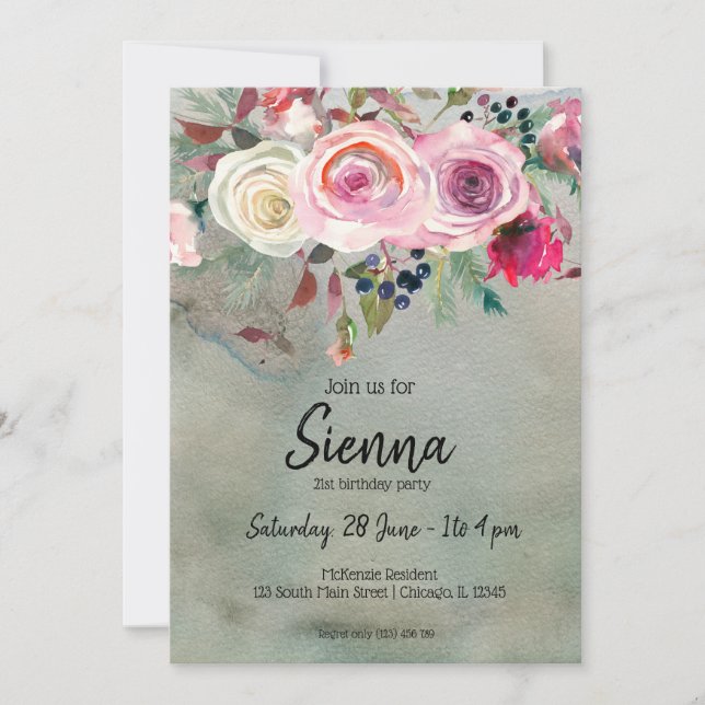 Blume für jeden Anlass Einladung (Vorderseite)