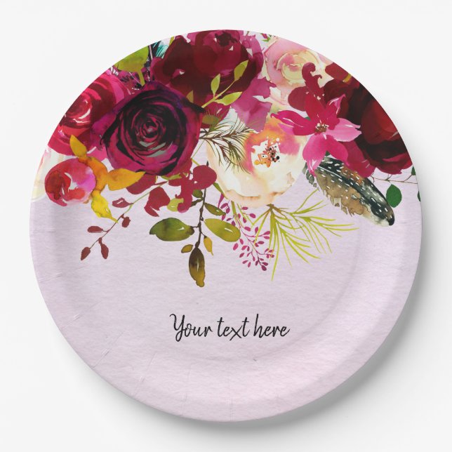 Blume für jeden Anlass Pappteller (Vorderseite)