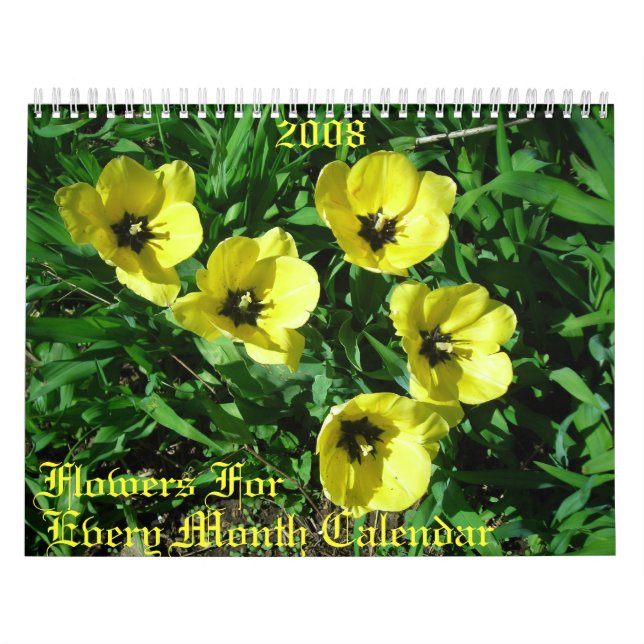 Blume für , jeden Monat, 2008 Kalender (Titelbild)